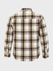 Men's Khaki Slim Fit Checkered Casual Shirt
