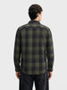 Men's Green Slim Fit Checkered Casual Shirt