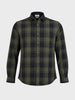 Men's Green Slim Fit Checkered Casual Shirt