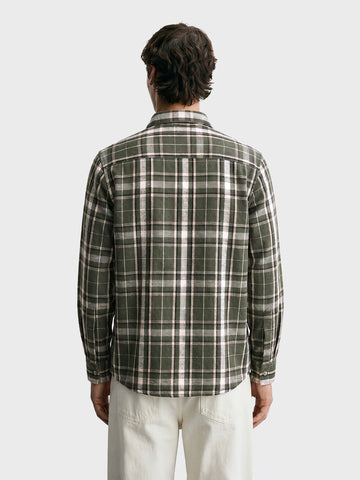 Men's Green Slim Fit Checkered Casual Shirt