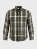 Men's Green Slim Fit Checkered Casual Shirt