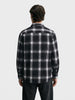 Men's Black Slim Fit Checkered Casual Shirt