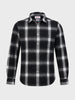 Men's Black Slim Fit Checkered Casual Shirt