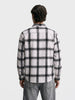 Men's White Slim Fit Checkered Casual Shirt
