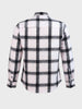 Men's White Slim Fit Checkered Casual Shirt