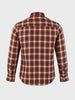 Men's Rust Slim Fit Checkered Casual Shirt