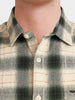 Men's Green Slim Fit Checkered Casual Shirt