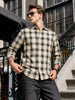 Men's Green Slim Fit Checkered Casual Shirt
