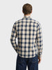 Men's Teal Slim Fit Checkered Casual Shirt