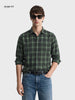 Men's Green Slim Fit Checkered Casual Shirt