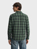 Men's Green Slim Fit Checkered Casual Shirt