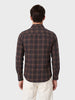 Men's Brown Slim Fit Checkered Casual Shirt