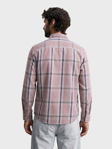 Men's Pink Slim Fit Checkered Casual Shirt