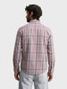 Men's Pink Slim Fit Checkered Casual Shirt