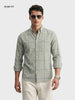 Men's Green Slim Fit Checkered Casual Shirt