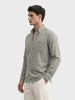Men's Green Slim Fit Checkered Casual Shirt