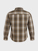 Men's Khaki Slim Fit Checkered Casual Shirt