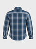 Men's Blue Slim Fit Checkered Casual Shirt