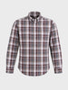 Men's Brown Slim Fit Checkered Casual Shirt