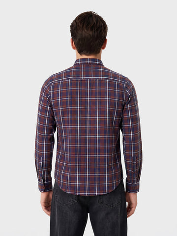 Men's Brown Slim Fit Checkered Casual Shirt