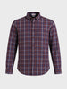 Men's Brown Slim Fit Checkered Casual Shirt