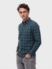 Men's Green Slim Fit Checkered Casual Shirt