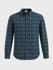 Men's Green Slim Fit Checkered Casual Shirt