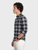 Men's Black Slim Fit Checkered Casual Shirt