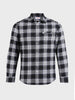 Men's Black Slim Fit Checkered Casual Shirt