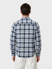 Men's Teal Slim Fit Checkered Casual Shirt