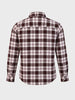 Men's Maroon Slim Fit Checkered Casual Shirt