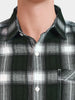 Men's Green Slim Fit Checkered Casual Shirt
