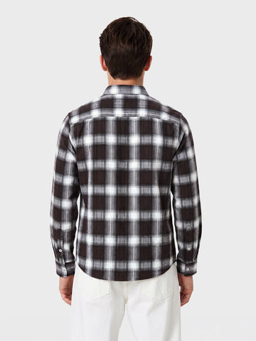 Men's Maroon Slim Fit Checkered Casual Shirt