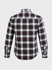 Men's Maroon Slim Fit Checkered Casual Shirt