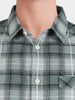 Men's Green Slim Fit Checkered Casual Shirt