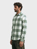 Men's Green Slim Fit Checkered Casual Shirt