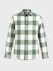 Men's Green Slim Fit Checkered Casual Shirt