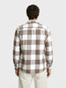 Men's Khaki Slim Fit Checkered Casual Shirt