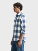 Men's Blue Slim Fit Checkered Casual Shirt