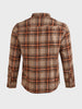 Men's Brown Slim Fit Checkered Casual Shirt