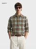 Men's Green Slim Fit Checkered Casual Shirt