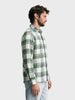 Men's Green Slim Fit Checkered Casual Shirt