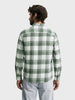 Men's Green Slim Fit Checkered Casual Shirt