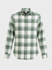Men's Green Slim Fit Checkered Casual Shirt