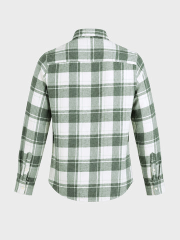 Men's Green Slim Fit Checkered Casual Shirt