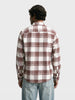 Men's Brown Slim Fit Checkered Casual Shirt