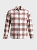 Men's Brown Slim Fit Checkered Casual Shirt