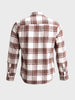 Men's Brown Slim Fit Checkered Casual Shirt