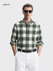 Men's Green Slim Fit Checkered Casual Shirt