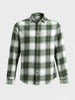 Men's Green Slim Fit Checkered Casual Shirt